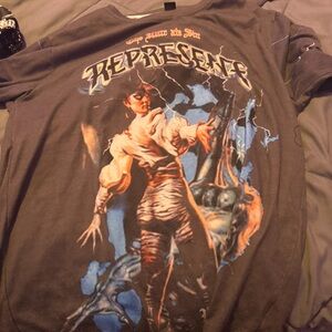 Represent Gray Graphic T-Shirt